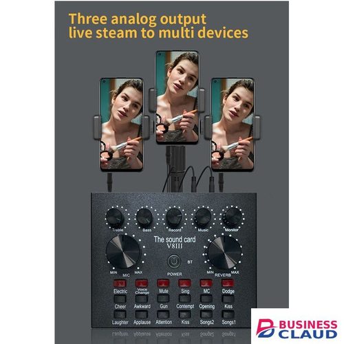 Audio Mixer Live Sound Card,V8 Sound Card