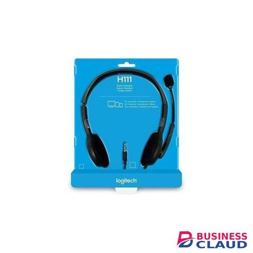 Logitech Stereo Headset H111 +Noise Cancelling Microphone
