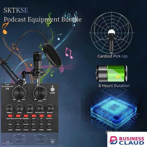 BM800 Pro Studio Mic + V8 Card for Music and Broadcasting
