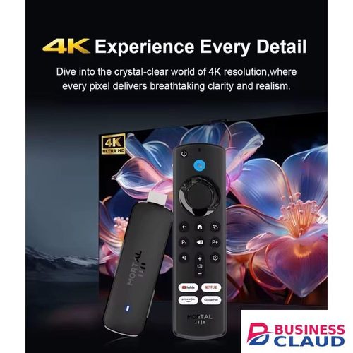 MORTAL 4K Android 14 TV Stick ce Control 2GB RAM 16 GB ROM