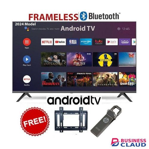 Amtec 32" Inch Smart Android LED Tv,Frameless, Netflix,Youtube,4-Core+Free Bracket +Free Flash disk