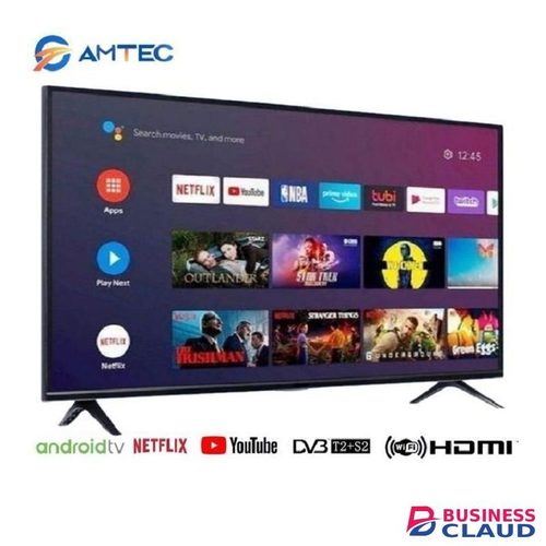 Amtec 32R1S,32" Inch Television Bluetooth ENABLED Smart Android TV, Frameless, BUILT-IN WI-FI, Inbuilt decoder for local channels + a Free Heavy Duty Extension Cable+ Wall Mounting Bracket