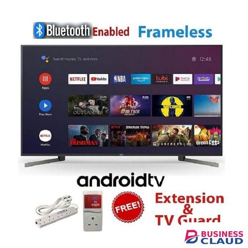 Amtec 32R1S,32" Inch Television Bluetooth ENABLED Smart Android TV, Frameless,BUILT-IN WI-FI, Inbuilt decoder for local channels + a Free TV Guard/Surge Protector+ Heavy Duty Extension Cable