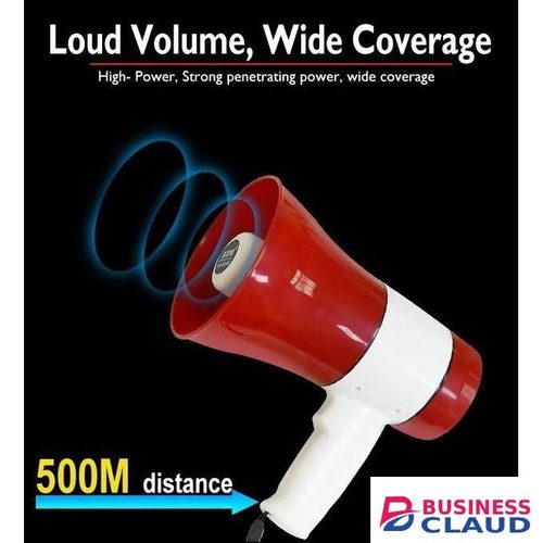 UKC LOUD SPEAKER MEGAPHONE HANDHELD MEMORY CARD USB PLAY SIREN MUSIC BATTERY INCLUDED