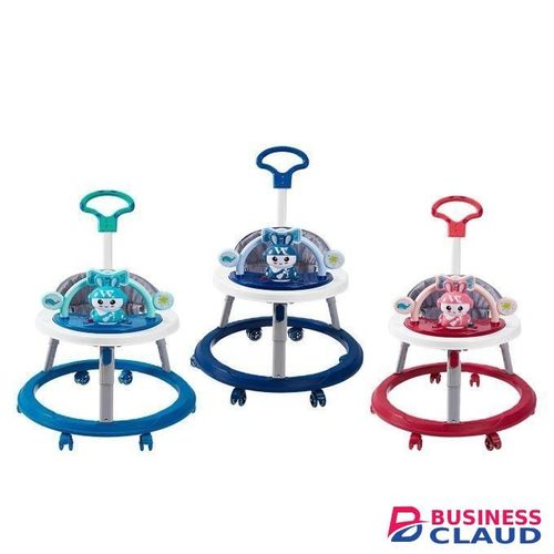Momeasy Adjustable All-in-One Musical Baby Activity Walker with Parent Handle