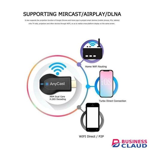 AnyCast M9 Plus Wireless HDMI Screen Mirroring Dongle 1080p Full HD for Streaming Movies, Gaming, YouTube Videos, and Live Streams