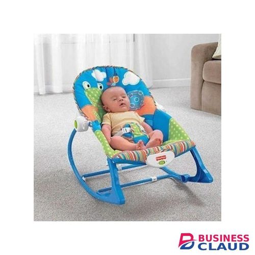 Infant To Toddler Baby Rocker With Musical Toy Bar & Vibrations- BLUE