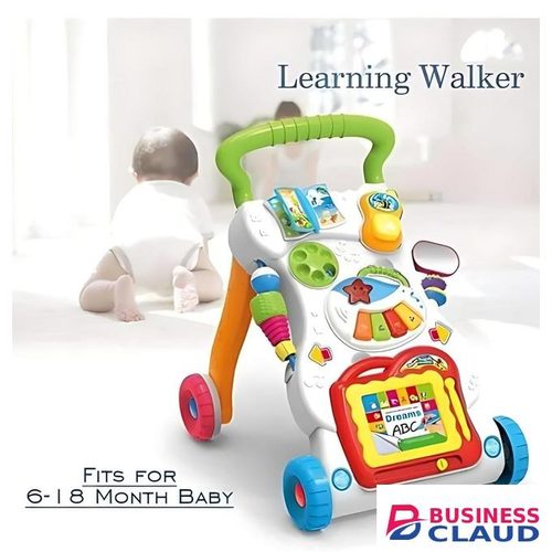 Musical My First Step Push and Pull Baby Activity Walker with Interactive Toys - Big Walker Trolley Multifunctional Push & Pull Toy for Toddlers & Kids, Baby Activity Walker- Sit and Play