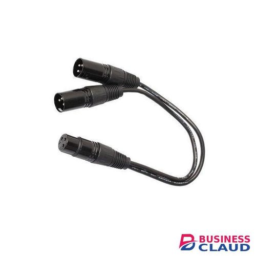 Share this product Classic XLR 3 pin famale jack to duo 2 male plug 1.5mm Y Splitter Cable