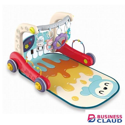 TOYS 3-in-1 Baby Activity Walker & Play Gym Musical Push Walker for Sit, Lie & Walk Stages 0+