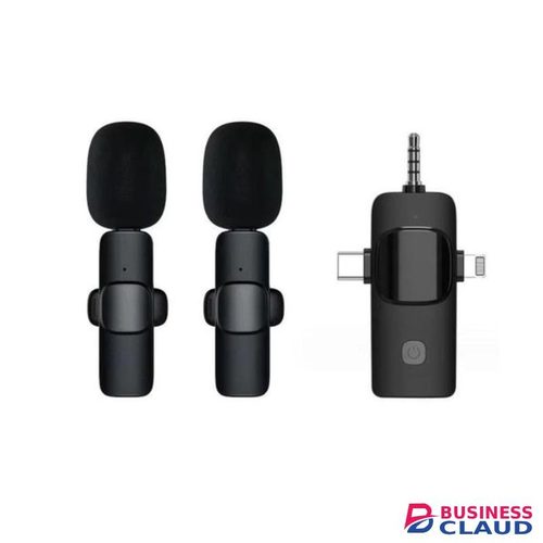 Wireless Microphones – Dual Transmitter with Noise Cancellation, Plug & Play, Long Battery Life