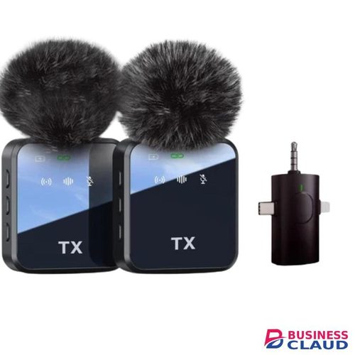 F11-2 Wireless Microphone 3-in-1 – Compatible with iPhone, Type-C Android & Cameras