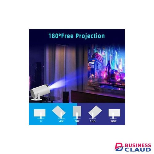 HY300 Projector with WIFI6 and Bluetooth, 4K 1080P Support Android TV 11.0, Mini Portable Projector 180° Rotatable Movie ProjectorWiFi Bluetooth link Home portable HD projection projector Bedroom projection wall outdoor mobile phone projector