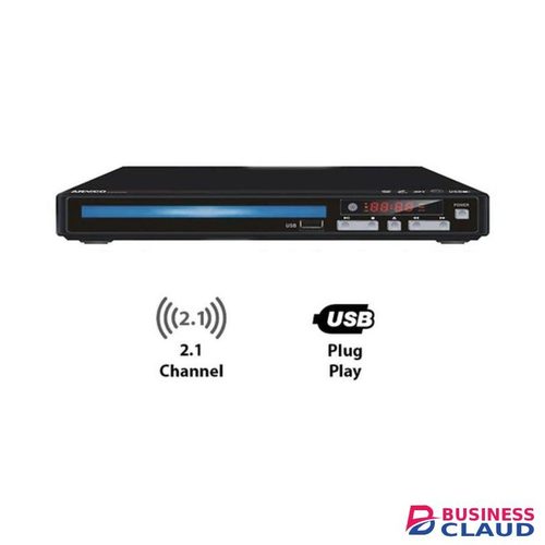 Armco DVD Player 2.1Ch USB Movies Ultra-Compact in Design Playback Functions & sSupports MP3 & JPEG files Copied on DVD Disc 1Yr Warranty