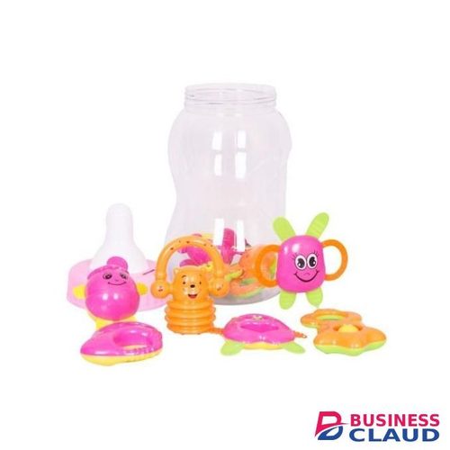 Colorful Baby Bank Shakers Set (10 PCS) -Pink Lid