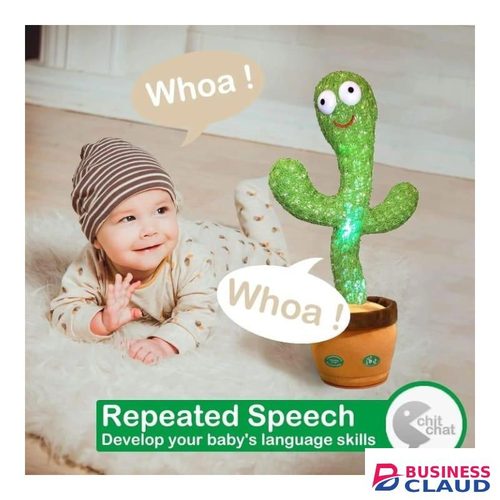 Singing and talking silly cactus boys electric dancing electronic plush toy