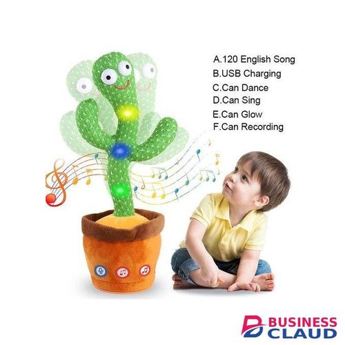Dancing Cactus Toy Talking Cactus Electronic Plush Toy Adjustable Volume Control, Dancing Cactus Toy Talking Green