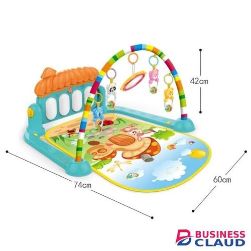 Baby Playmat Glow and Grow Kick & Play Piano Gym / Blue Musical Learning Toy with Developmental Activities for Newborns