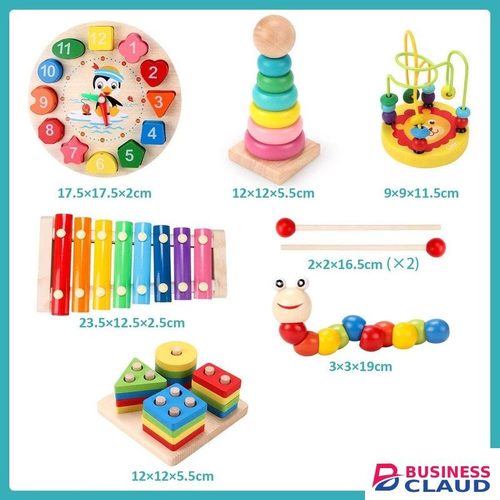 Wooden Educational Fidget Toys Kids Early Learning Montessori Musical Baby Kids Blocks