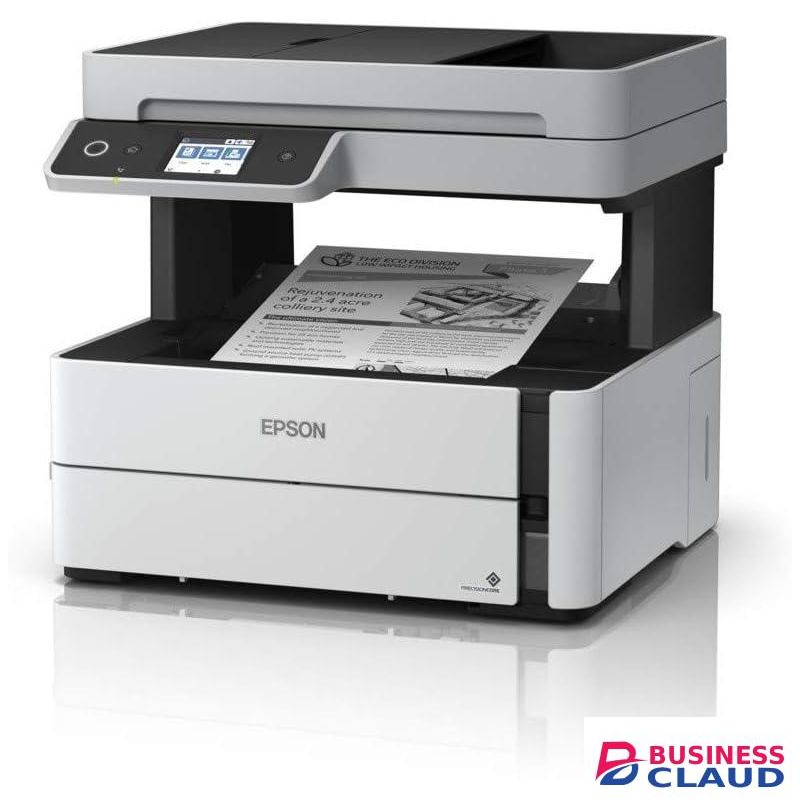 Epson Epson. EcoTank ET-M3170 Wireless Monochrome All-in-One Supertank Printer with ADF Fax and Ethernet PLUS 2 Years of Unlimited Ink, White