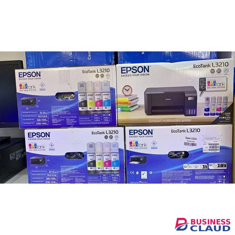 Epson Ecotank L3210 A4 All-in-One Wired Colour Home Inkjet Printers, Black