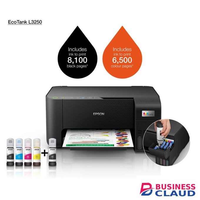 Epson CLEARANCE SALE EcoTank L3250 A4 WIRELESS Printer (All-in-One)-PRINT/SCAN/COPY+1 YEAR WARRANTY