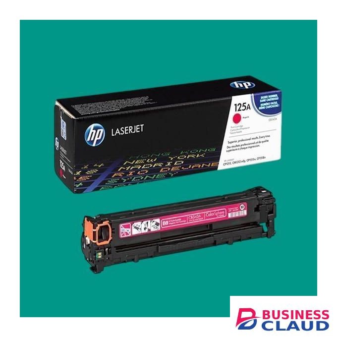 HP 125A Magenta Toner Cartridge (CB543A) – Genuine LaserJet Printer Toner, High Yield, Compatible With Color LaserJet CP1215, CP1515n, CP1518ni, CM1312