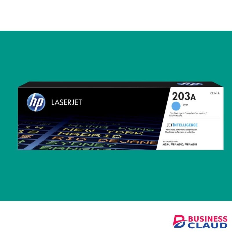HP 203A Cyan Original LaserJet Toner Cartridge (CF541A) – High Yield Cyan Toner for Color LaserJet Pro Printers, Sharp, Professional Prints