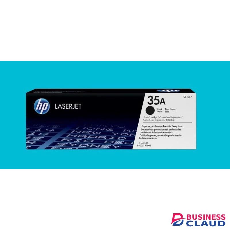 HP 35A (CB435A) Black Original LaserJet Toner Cartridge – High Yield Printer Toner Compatible with LaserJet P1005, P1006, P1007, P1008