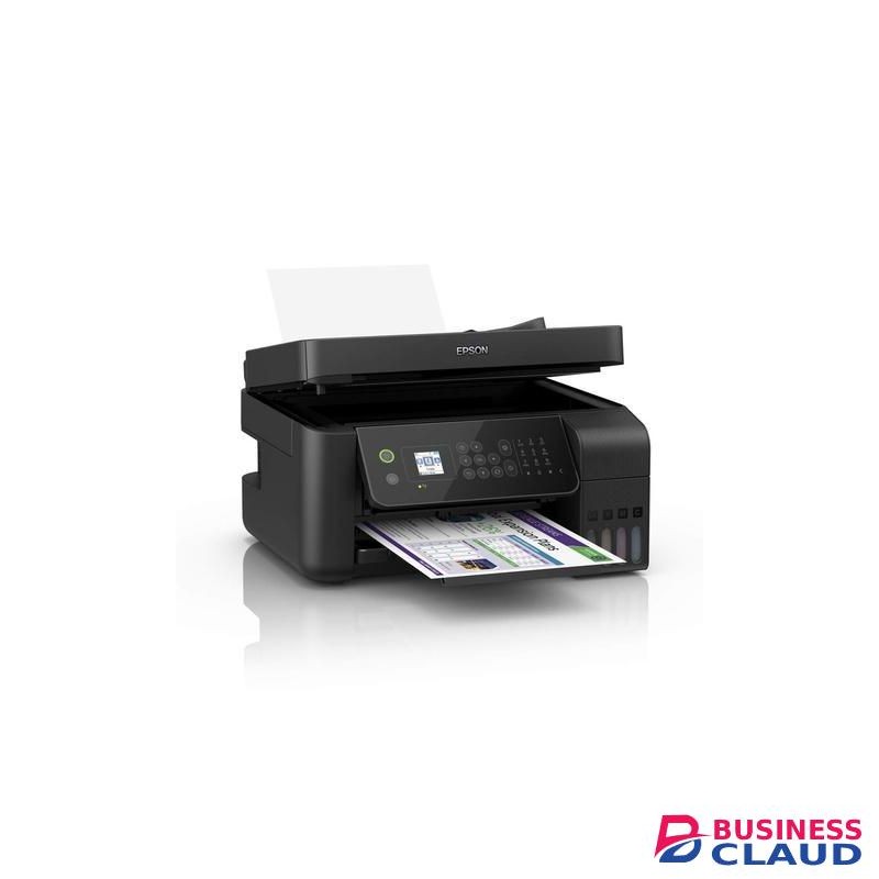 Epson EcoTank L5290 A4 Wi-Fi All-in-One Ink Tank Printer Print, Scan, Copy, Fax with ADF, Duplex Printing, Wireless Printing Support, 4 x 65ml individual ink bottles (Bk,C,Y,M) + 1 extra black ink bottle Free Ream Paper