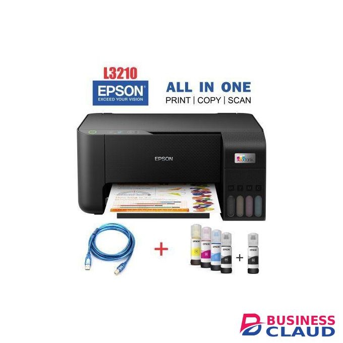 Epson Brand New EcoTank L3210 A4 Printer (All-in-One), Print, Copy & Scan (1YR WRTY)