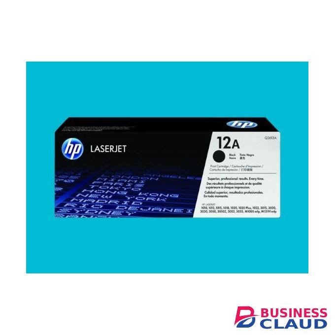 HP 12A Black Toner Cartridge – High Yield Laser Printer Toner for LaserJet – Sharp Text, Professional Quality Printing (Q2612A)