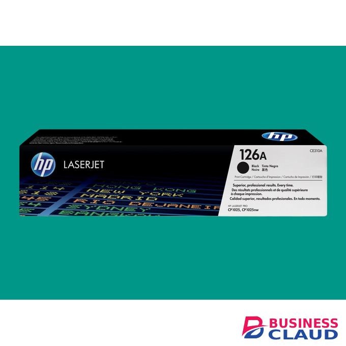 HP 126A Black Original LaserJet Toner Cartridge (CE310A) – High Yield, Sharp Print Quality for Color LaserJet Pro CP1025 & M175 Series
