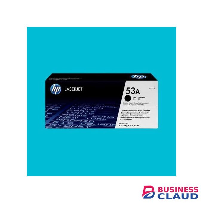HP 53A (Q7553A) Black Original LaserJet Toner Cartridge – High Yield, Sharp Print Quality for LaserJet P2014, P2015, M2727 Series