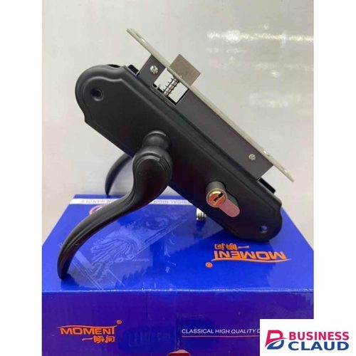 Moment Rust Free Quality Cylinder Lock Set.For Wooden Doors.Black Color