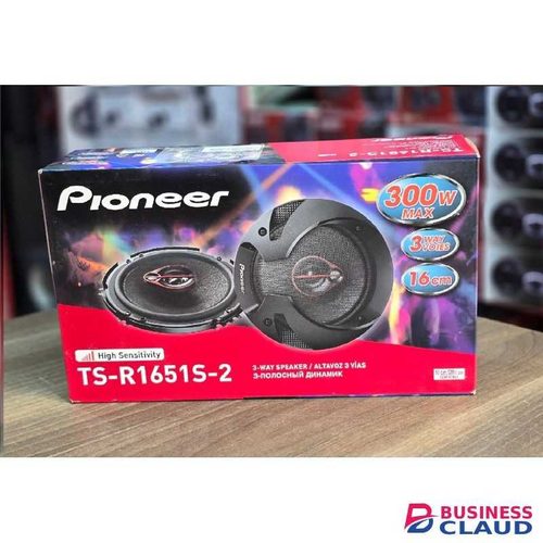 Pioneer 300 Watts TS-R1651S 6.5 Inches Round 3-Way Blaring Powerful Coaxial Car Door Speakers - A Pair