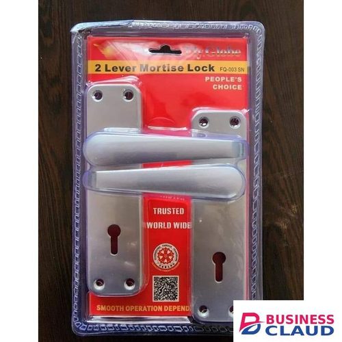 Moment Rust Free Quality Cylinder Lock Set.For Wooden Doors.Silver Colour