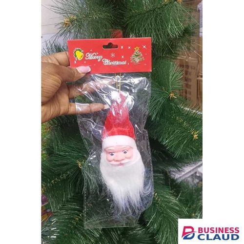 Christmas Santa Head Decoration – Realistic Festive Santa Claus Face Ornament for Holiday Décor, Home Wall Hanging, Door, Party, and Christmas Tree Decorations
