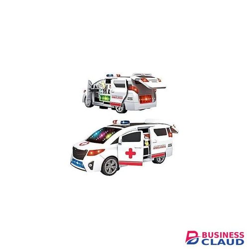 Kids & Toys Rotating Ambulance Toy Car Electric Door Open with Light Music Universal Wheel Ambulance Toy Car
