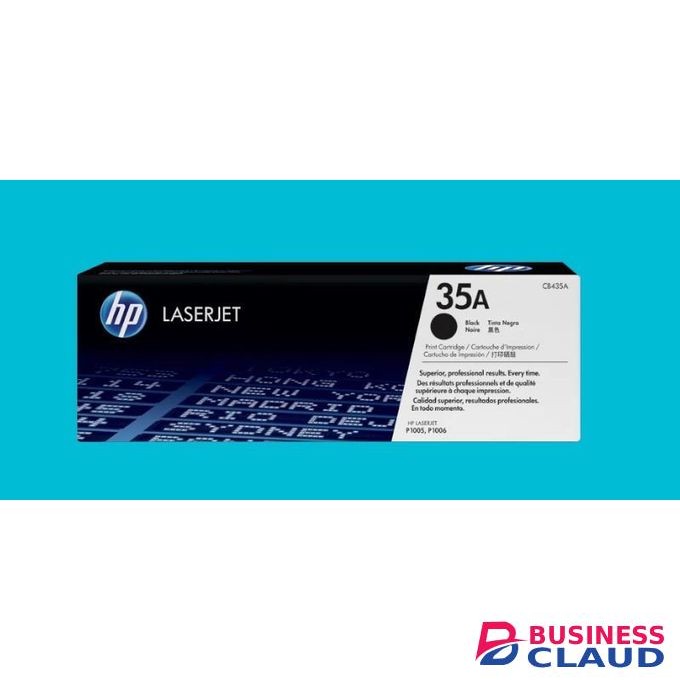 HP 35A Black Toner Cartridge – High Yield LaserJet Print Cartridge for Sharp, Professional Quality Printing