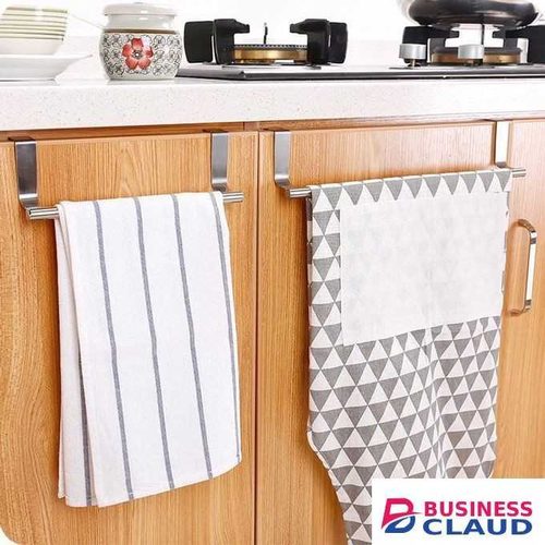 Towel Rack Over Door Towel Bar Hanging Holder Stainless Steel Bathroom Kitchen Cabinet Towel Rag Rack Shelf Hanger,36x6.2cm
