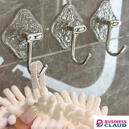 Acrylic Luxury Wall Hook – Strong Adhesive No-Punch Towel Rack for Bathroom, Door, Kitchen, Coat, Key, and Bag Hanging
