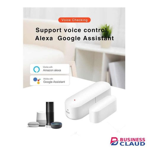 Smart Wireless Wifi Door & Window Sensor Real-Time Alarm Compatible with Alexa & Google Assistant for Home Security System