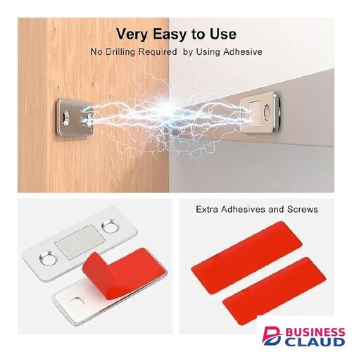 10 Pack Magnetic Cabinet Catches Ultra Thin Door Strong Magnets Stopper Invisible Adhesive Drawer Magnet Lock for Kitchen Closet Closer