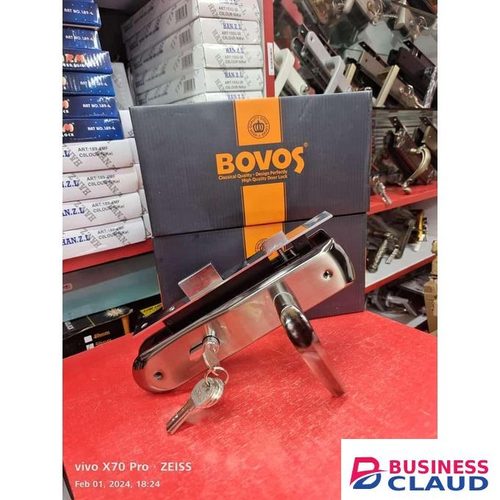 Bovos Steel/mahogany Heavy Duty Big Lock. Silver finish