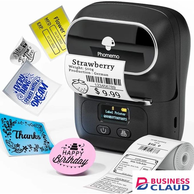 Phomemo M110 Portable Bluetooth Thermal Label Printer for iOS & Android-Black
