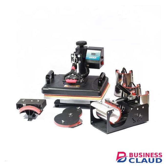 Combo 8in1 Clothes T-shirt Hat Plate Mug Flat Hot Heat Press Machine