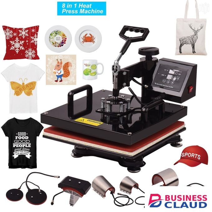 8 In 1 Heat Press Machine For T-shirt Branding