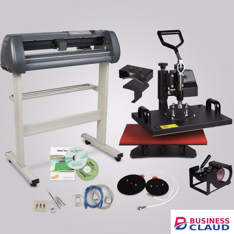 Heat Press Machine And 34" Vinyl Cutter