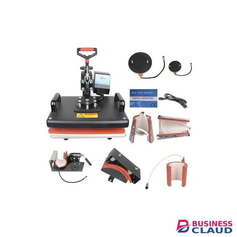 8-in-1 Combo Multifunctional Heat Presses Transfer Machine for T-shirt Mug Cup Hat Cap
